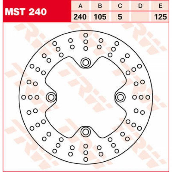 TRW Bremžu disks MST240