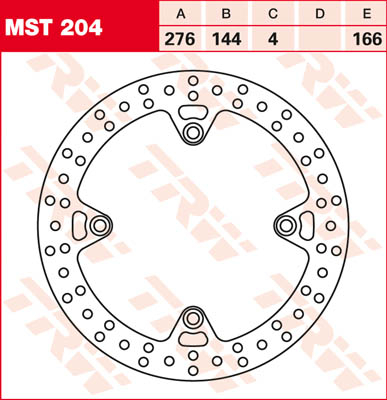 Bremžu disks TRW MST204 XRV 750