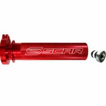 SCAR Aluminium throttle tube with bearing 22 mm (7/8) TT100R red
