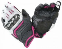 DAINESE Moto gloves CARBON SHORT D1 LADY black/red XS