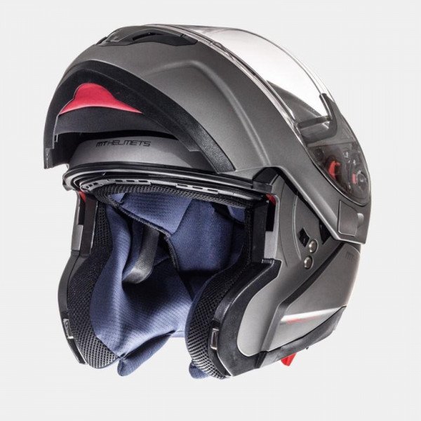 MT Flip-up helmet ATOM SV gray matt XS