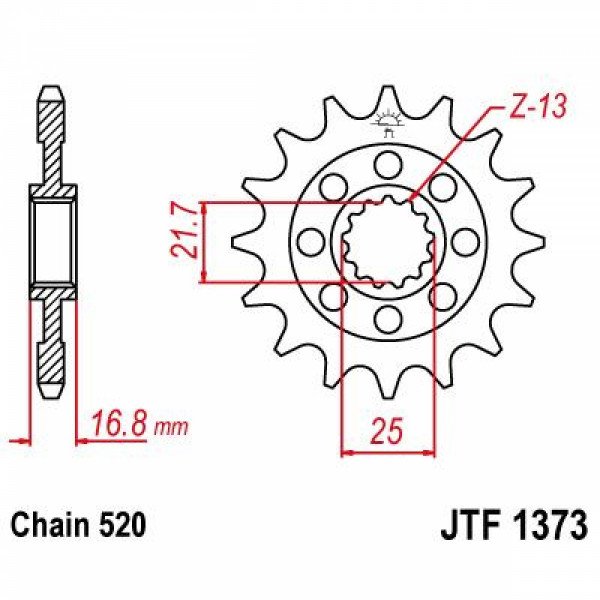 JT Front sprocket JTF1373.17