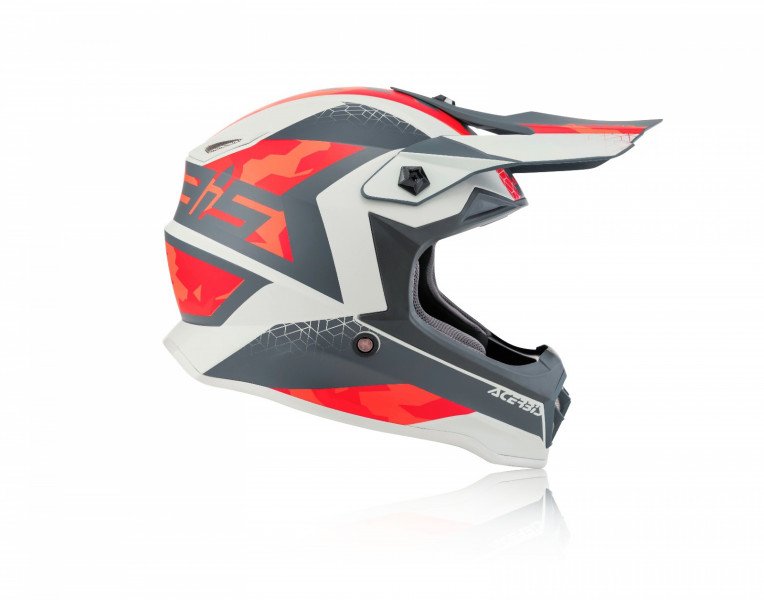 ACERBIS Шлем кроссовый STEEL KID красный/серый (49-50 cm) YM