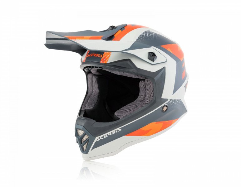 ACERBIS Off-road helmet STEEL KID orange/gray (51-52 cm) YL