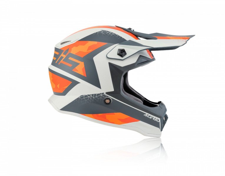 ACERBIS Шлем кроссовый STEEL KID оранжевый/серый (51-52 cm) YL
