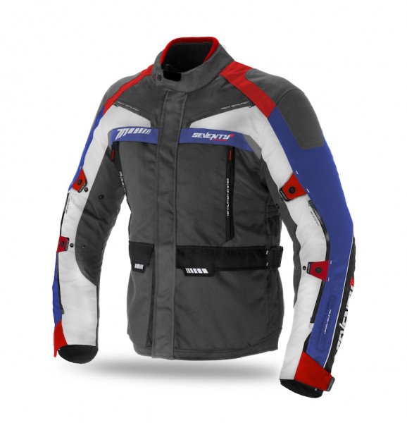 SEVENTY DEGREES Textile jacket SD-JT43 INVIERNO TOURING grey /red/blue XXL