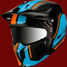 MT Шлем эндуро STREETFIGHTER SV TWIN A4 синий/оранжевый M