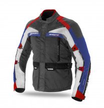 SEVENTY DEGREES Текстильная куртка SD-JT43 INVIERNO TOURING серая/красная/синяя 4XL