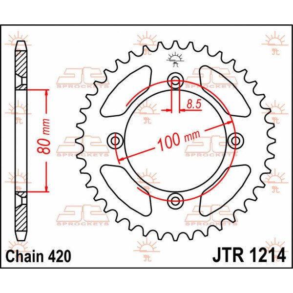 JT Rear sprocket JTR1214.38