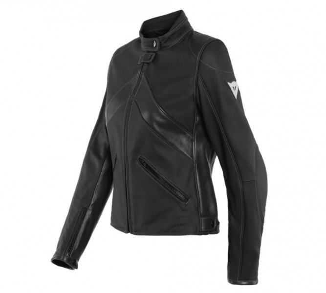 DAINESE Leather jacket SANTA MONICA LADY black 48