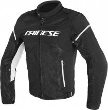 DAINESE Textile jacket AIR FRAME D1 TEX black/white 50