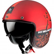 Шлем открытый MT LE MANS 2 SV CAFE RACER B5 красный матовый M