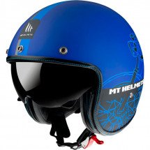 Open face helmet MT LE MANS 2 SV CAFE RACER B7 blue matt S