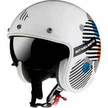 Open face helmet MT LE MANS 2 SV ZERO A4 white/black/orange L