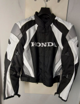 KENNY-HONDA Textile jacket RACING white/grey  S