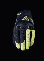 FIVE-GLOVES Moto gloves STUNT EVO AIRFLOW black/yellow S