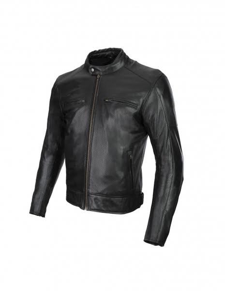 SECA Leather jacket BONNEVILLE PERFORATED black 56