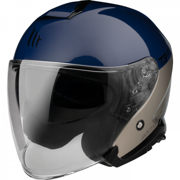 Open face helmet MT THUNDER 3 SV JET XPERT blue S