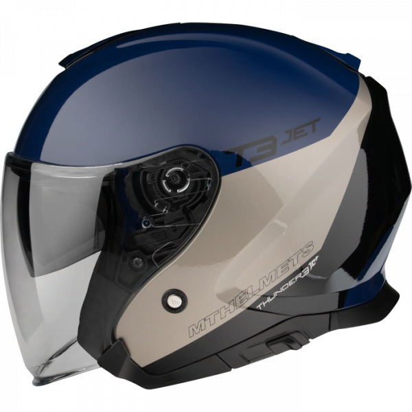 Open face helmet MT THUNDER 3 SV JET XPERT blue S