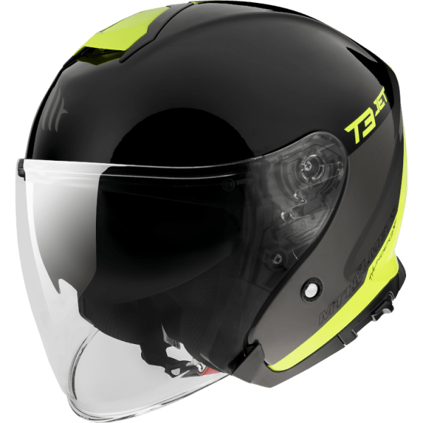Open face helmet MT THUNDER 3 SV JET XPERT C3 yellow M