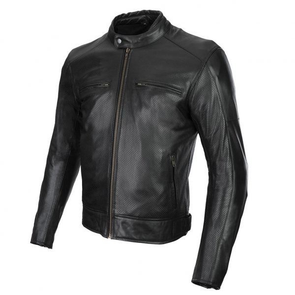 SECA Leather jacket BONNEVILLE PERFORATED black 52