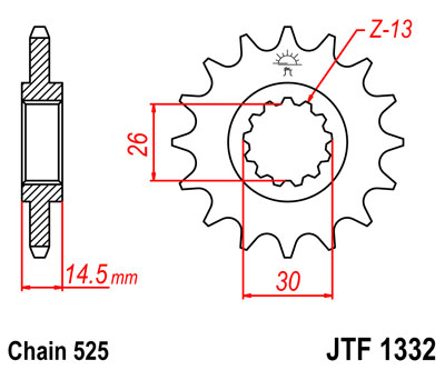 JT Front sprocket JTF1332.16