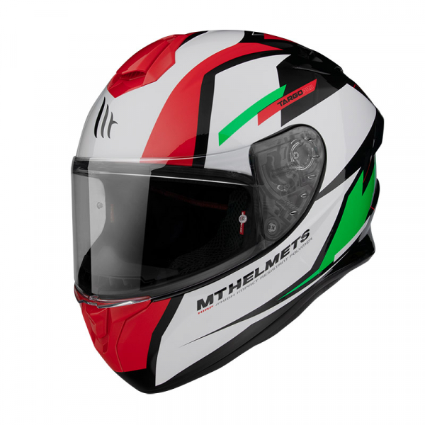 MT Шлем интеграл TARGO PRO SOUND C6 красный/зелёный XL