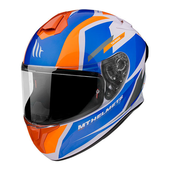 MT Шлем интеграл TARGO PRO SOUND D4 оранжевый/синий L