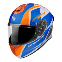 MT Шлем интеграл TARGO PRO SOUND D4 оранжевый/синий XS