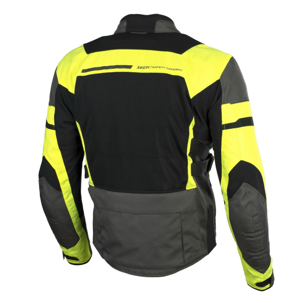SECA Текстильная куртка ORKAN II черная/dzeltena XL