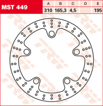 Brake rotor TRW MST449