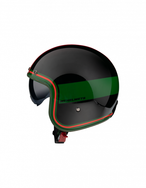 Шлем открытый MT LE MANS 2 SV TANT C5 черный/зелёный/красный M