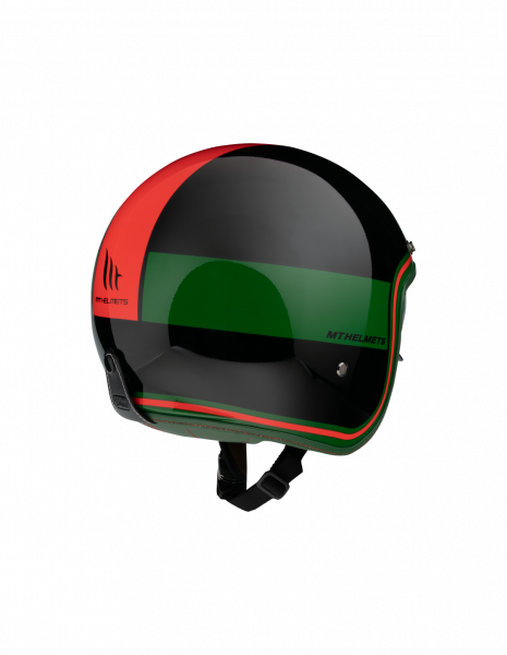 Шлем открытый MT LE MANS 2 SV TANT C5 черный/зелёный/красный S