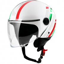 Шлем открытый MT OF501 STREET SCOPE C5 белый/красный/зелёный M