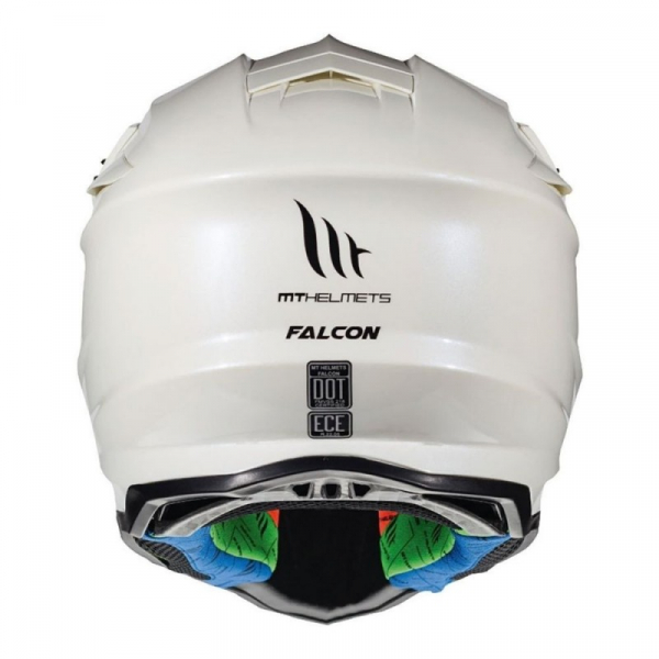 MT Шлем кроссовый MX802 FALCON SOLID A0 белый L