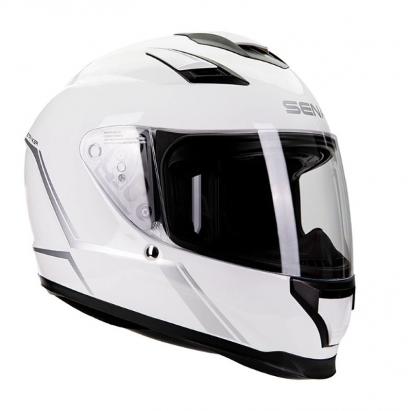 SENA Full-face helmet with mesh intercom STRYKER white XXL