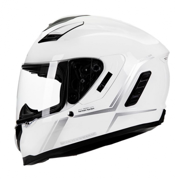 SENA Full-face helmet with mesh intercom STRYKER white XXL