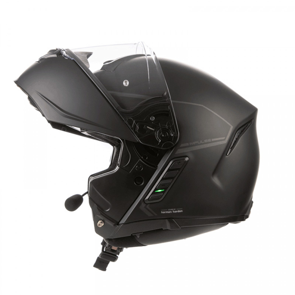 SENA Шлем модуляр с встроенной системой связи IMPULSE черный матовый S