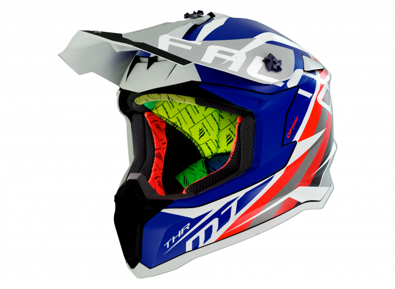 MT Off-road helmet FALCON THR A7 blue/white XL