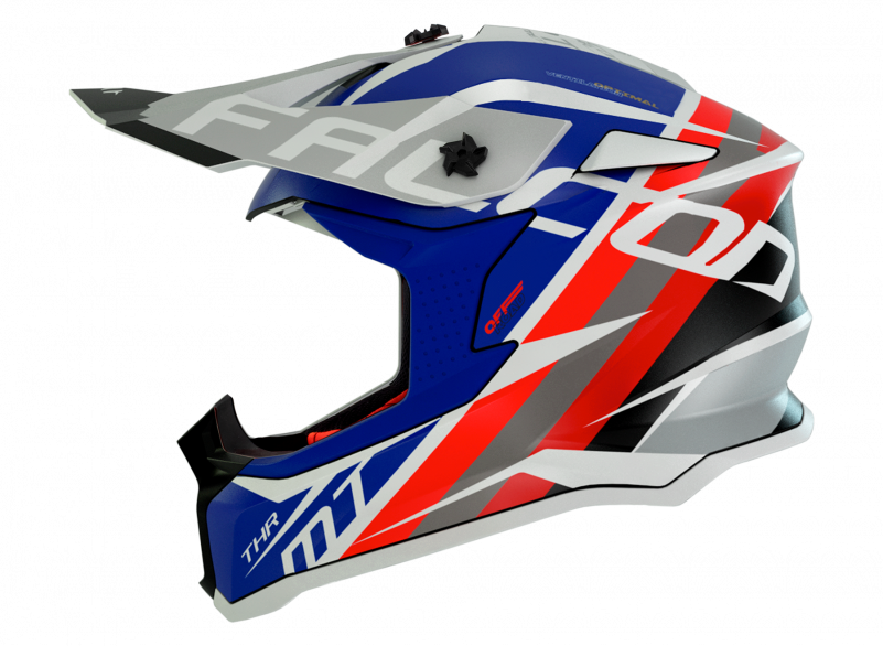 MT Off-road helmet FALCON THR A7 blue/white XL