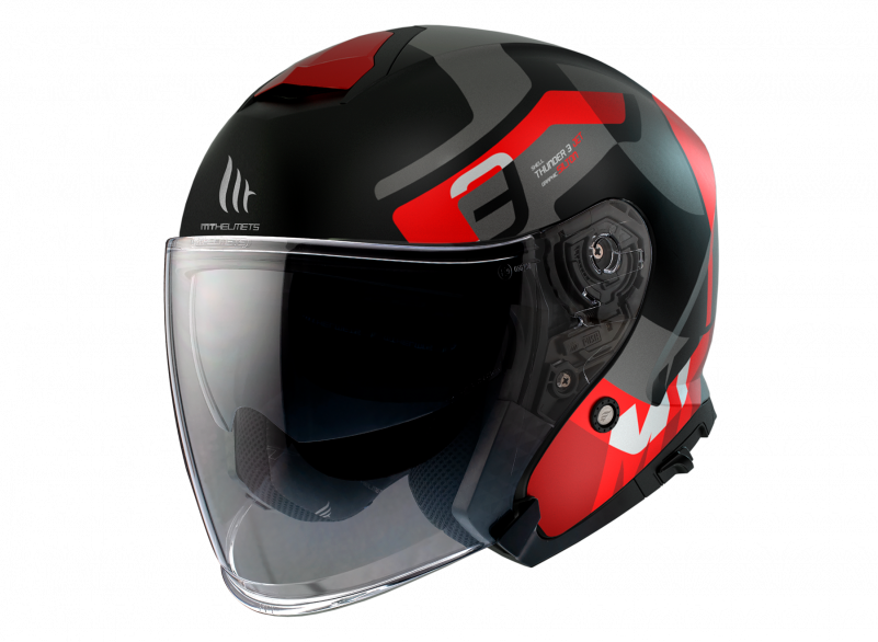 MT Open face helmet THUNDER 3 SV JET SILTON B5 red matt S