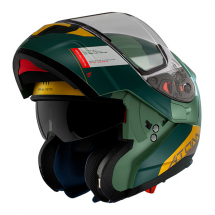 MT Шлем модуляр ATOM SV GOREX C6 зелёный матовый S
