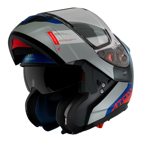 MT Шлем модуляр ATOM SV GOREX C12 серый матовый XL