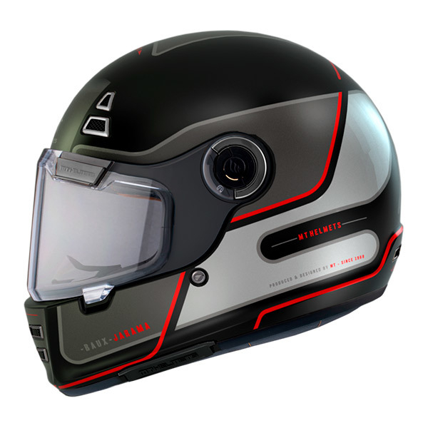 MT Full-face helmet JARAMA BAUX E15 black/red matt S