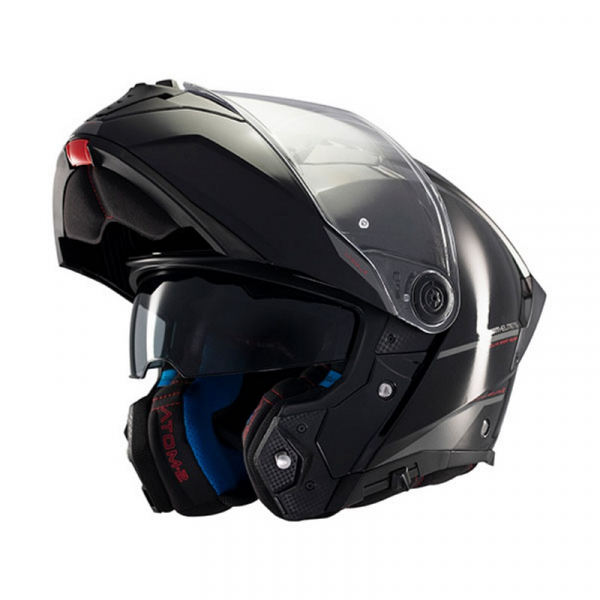 MT Flip-up helmet ATOM 2 SV SOLID A1 black XS