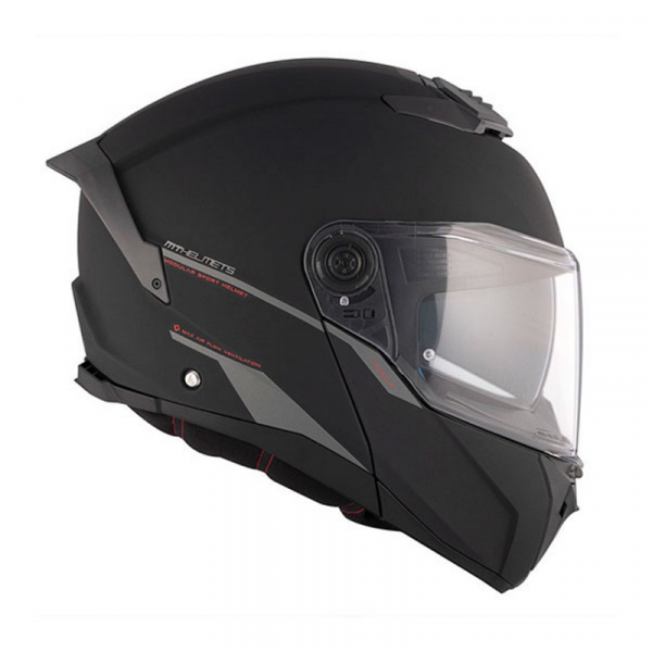 MT Flip-up helmet ATOM 2 SV SOLID A1 black matt XL