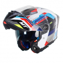 MT Шлем модуляр ATOM SV BAST A0 белый/синий/красный S