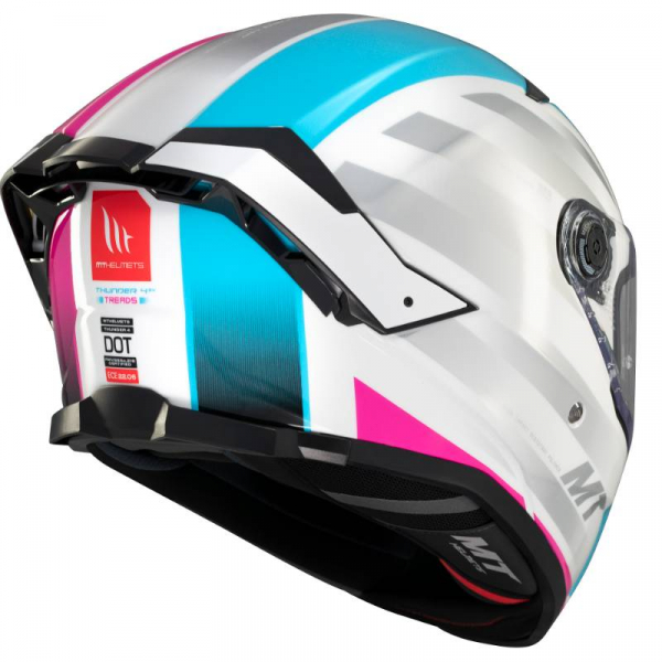 MT Full-face helmet THUNDER 4 SV TREADS C8 white/blue/pink XS