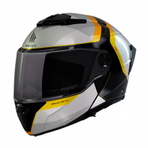 MT Шлем модуляр ATOM 2 SV EMALLA B3 белый/черный/желтый M