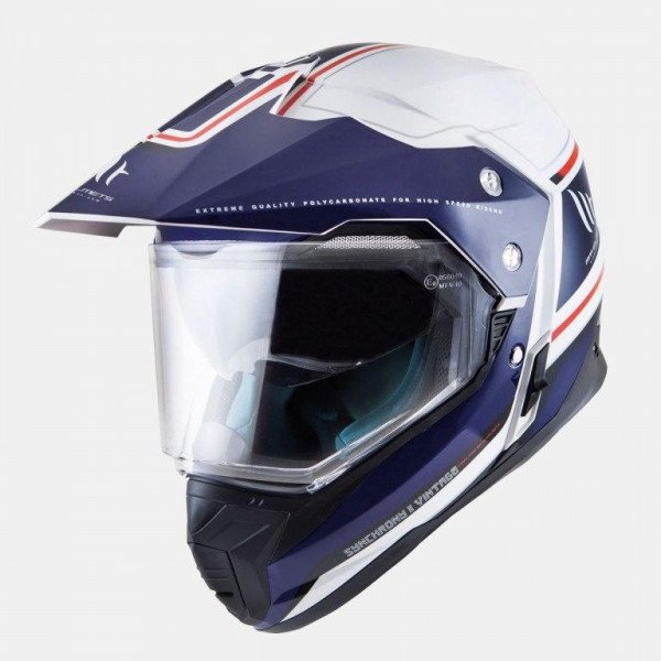 MT Enduro helmet SYNCHRONY DUO SPORT VINTAGE white/blue  L